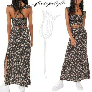 Free People Floral Crop Top & Maxi Skirt Set 12